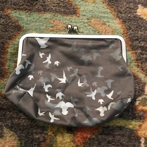 Gorgeous grey clutch with bird design